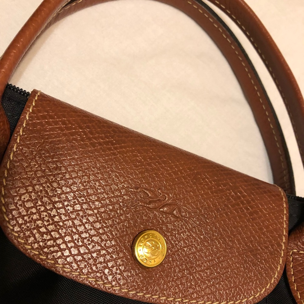 Longchamp Le Pliage Small Top-Handle Tote in Black - Picture 5 of 7